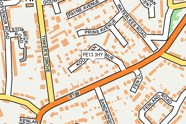 PE13 3HY map - OS OpenMap – Local (Ordnance Survey)