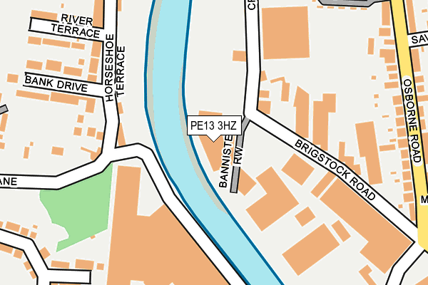 PE13 3HZ map - OS OpenMap – Local (Ordnance Survey)