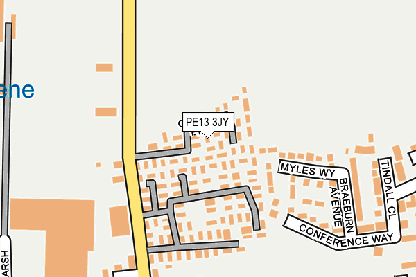 PE13 3JY map - OS OpenMap – Local (Ordnance Survey)