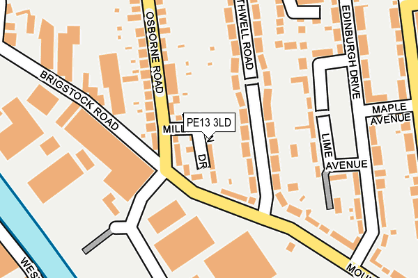 PE13 3LD map - OS OpenMap – Local (Ordnance Survey)