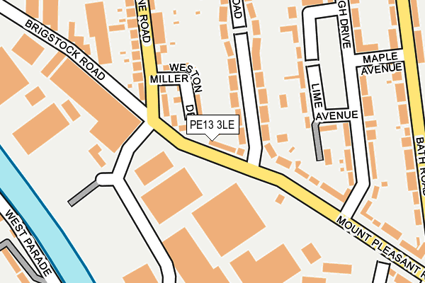 PE13 3LE map - OS OpenMap – Local (Ordnance Survey)