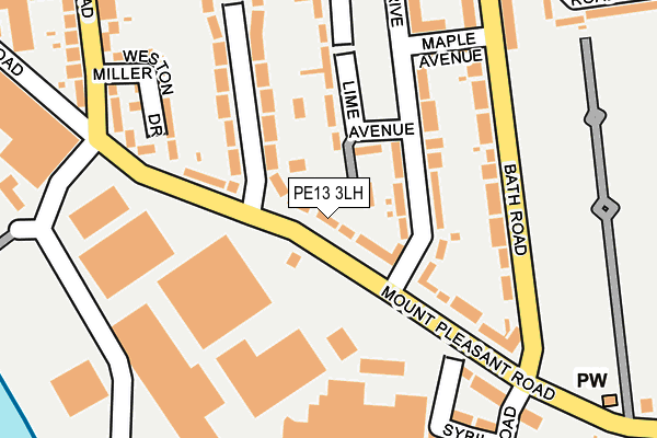 PE13 3LH map - OS OpenMap – Local (Ordnance Survey)