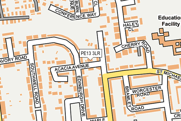 PE13 3LR map - OS OpenMap – Local (Ordnance Survey)