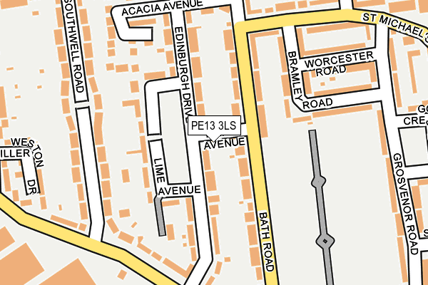 PE13 3LS map - OS OpenMap – Local (Ordnance Survey)