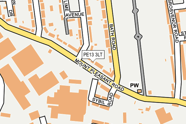 PE13 3LT map - OS OpenMap – Local (Ordnance Survey)