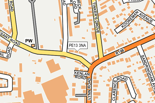 PE13 3NA map - OS OpenMap – Local (Ordnance Survey)