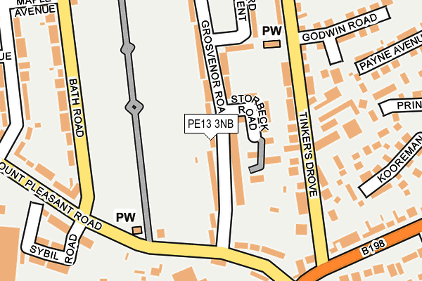 PE13 3NB map - OS OpenMap – Local (Ordnance Survey)