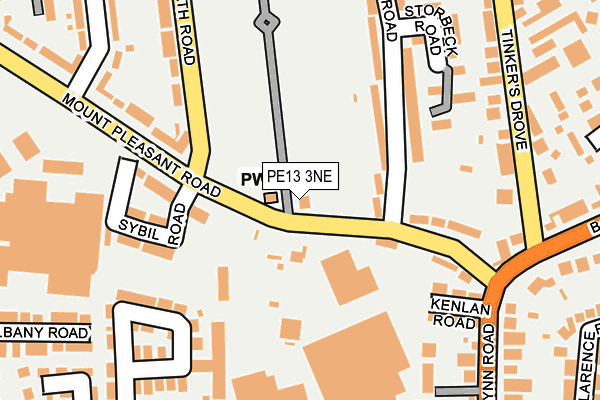 PE13 3NE map - OS OpenMap – Local (Ordnance Survey)