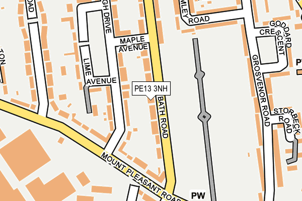 PE13 3NH map - OS OpenMap – Local (Ordnance Survey)