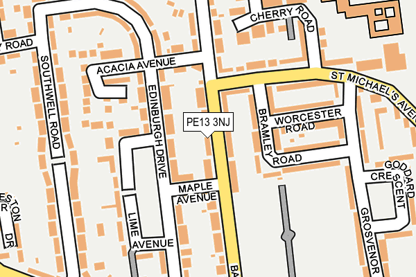 PE13 3NJ map - OS OpenMap – Local (Ordnance Survey)