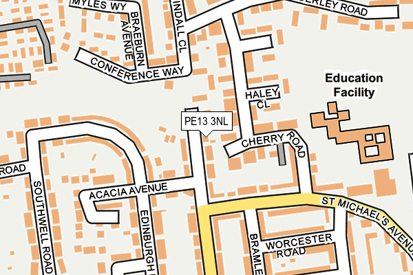 PE13 3NL map - OS OpenMap – Local (Ordnance Survey)
