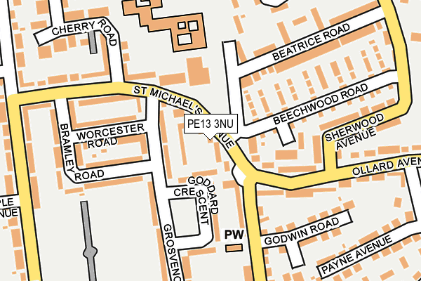 PE13 3NU map - OS OpenMap – Local (Ordnance Survey)