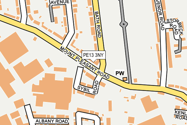 PE13 3NY map - OS OpenMap – Local (Ordnance Survey)