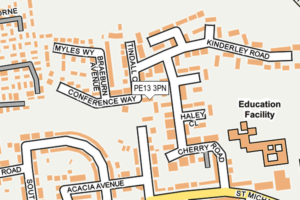 PE13 3PN map - OS OpenMap – Local (Ordnance Survey)