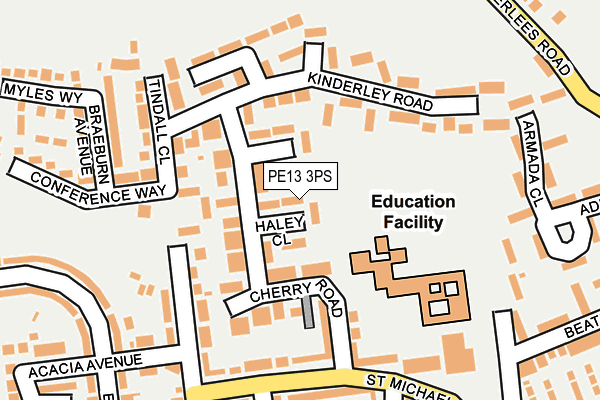 PE13 3PS map - OS OpenMap – Local (Ordnance Survey)