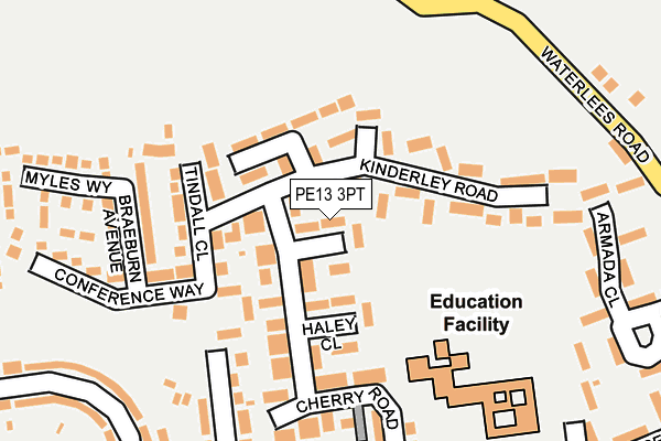 PE13 3PT map - OS OpenMap – Local (Ordnance Survey)