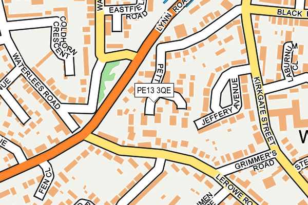 PE13 3QE map - OS OpenMap – Local (Ordnance Survey)