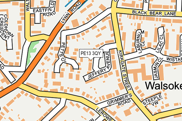 PE13 3QY map - OS OpenMap – Local (Ordnance Survey)