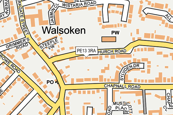 PE13 3RA map - OS OpenMap – Local (Ordnance Survey)