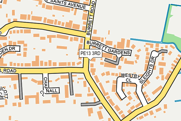 PE13 3RD map - OS OpenMap – Local (Ordnance Survey)