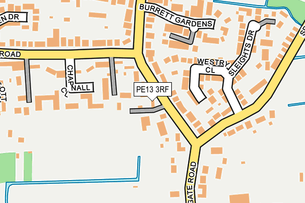 PE13 3RF map - OS OpenMap – Local (Ordnance Survey)