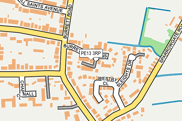 PE13 3RP map - OS OpenMap – Local (Ordnance Survey)