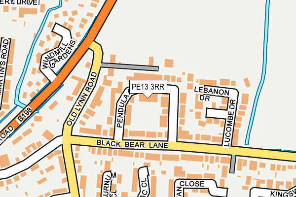 PE13 3RR map - OS OpenMap – Local (Ordnance Survey)