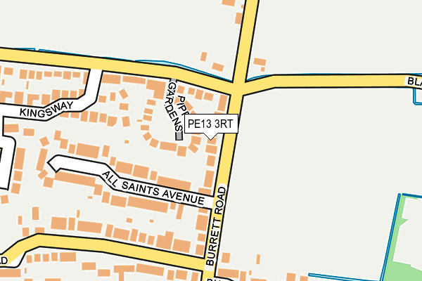 PE13 3RT map - OS OpenMap – Local (Ordnance Survey)