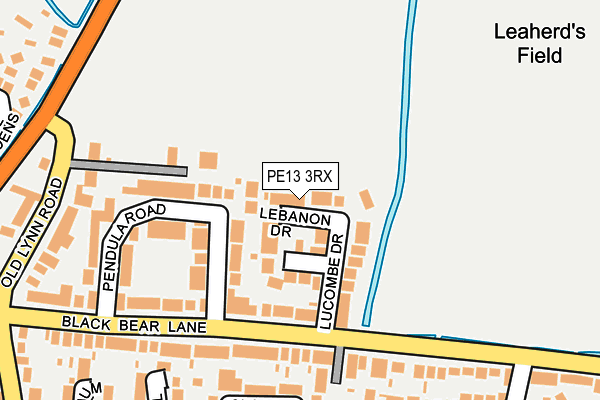 PE13 3RX map - OS OpenMap – Local (Ordnance Survey)