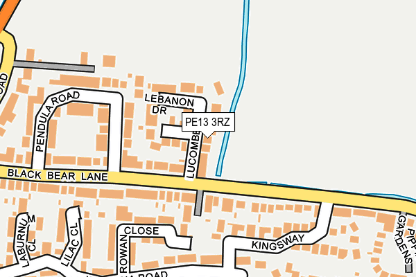 PE13 3RZ map - OS OpenMap – Local (Ordnance Survey)
