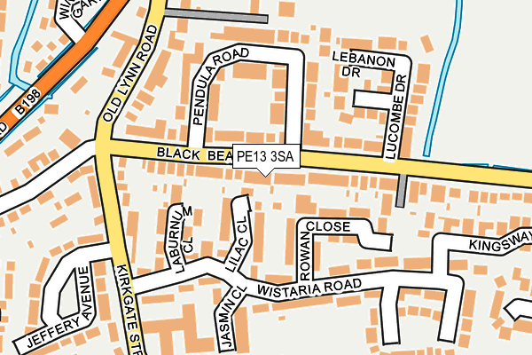 PE13 3SA map - OS OpenMap – Local (Ordnance Survey)