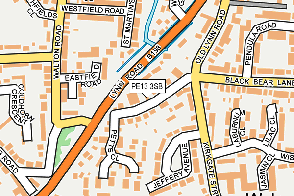 PE13 3SB map - OS OpenMap – Local (Ordnance Survey)