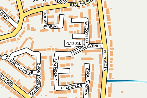 PE13 3SL map - OS OpenMap – Local (Ordnance Survey)