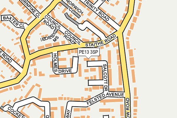 PE13 3SP map - OS OpenMap – Local (Ordnance Survey)