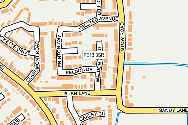 PE13 3SR map - OS OpenMap – Local (Ordnance Survey)