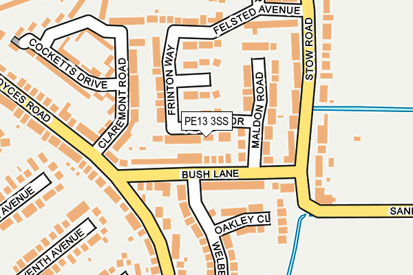 PE13 3SS map - OS OpenMap – Local (Ordnance Survey)