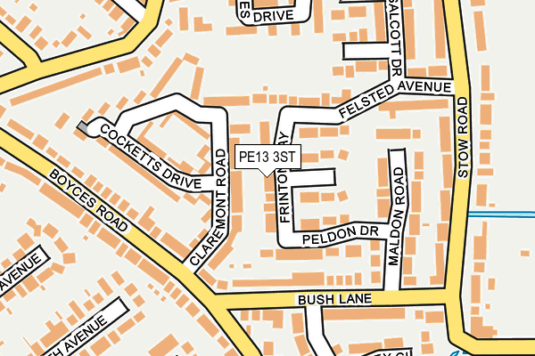 PE13 3ST map - OS OpenMap – Local (Ordnance Survey)