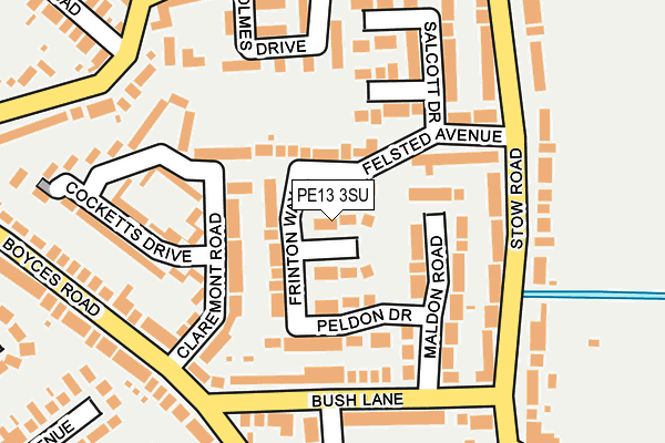 PE13 3SU map - OS OpenMap – Local (Ordnance Survey)