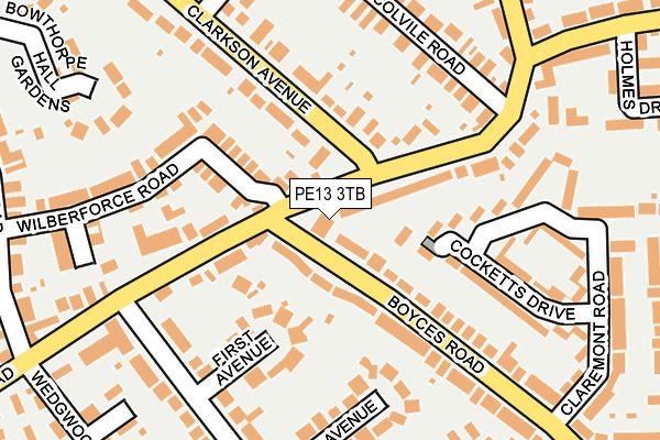 PE13 3TB map - OS OpenMap – Local (Ordnance Survey)