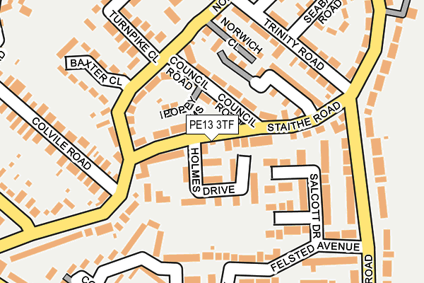 PE13 3TF map - OS OpenMap – Local (Ordnance Survey)