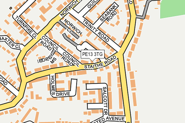 PE13 3TG map - OS OpenMap – Local (Ordnance Survey)