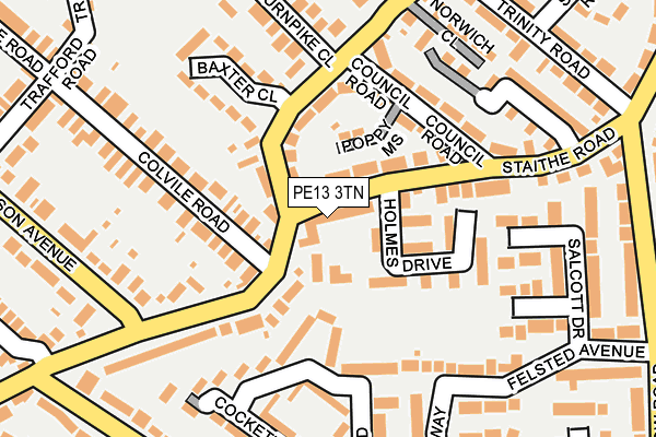 PE13 3TN map - OS OpenMap – Local (Ordnance Survey)