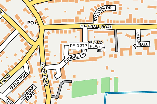 PE13 3TP map - OS OpenMap – Local (Ordnance Survey)