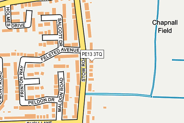PE13 3TQ map - OS OpenMap – Local (Ordnance Survey)