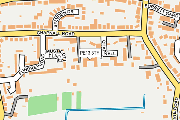 PE13 3TY map - OS OpenMap – Local (Ordnance Survey)