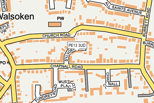 PE13 3UD map - OS OpenMap – Local (Ordnance Survey)