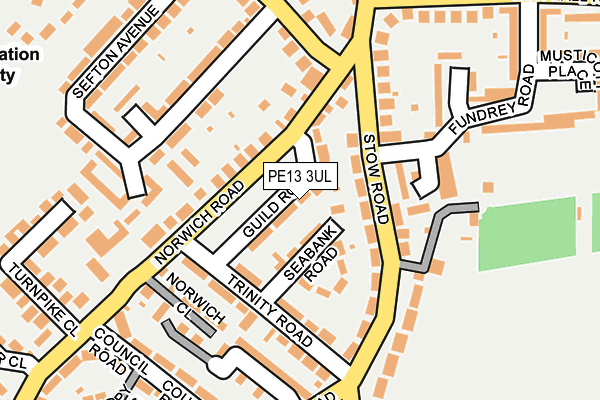 PE13 3UL map - OS OpenMap – Local (Ordnance Survey)
