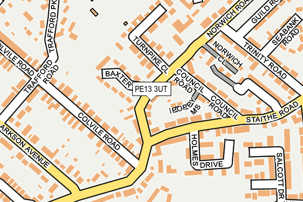 PE13 3UT map - OS OpenMap – Local (Ordnance Survey)