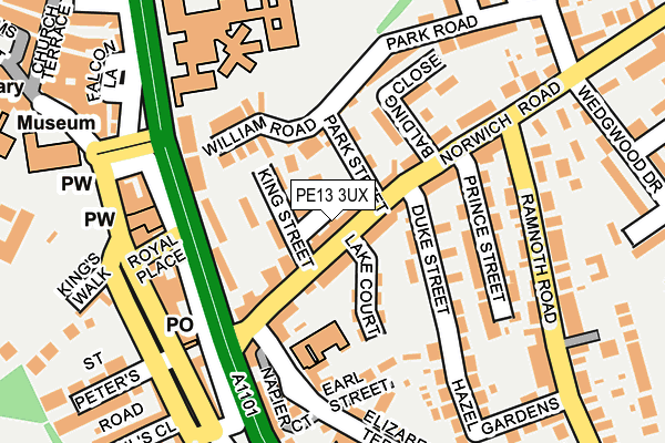 PE13 3UX map - OS OpenMap – Local (Ordnance Survey)