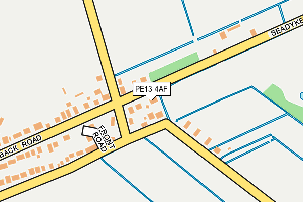PE13 4AF map - OS OpenMap – Local (Ordnance Survey)